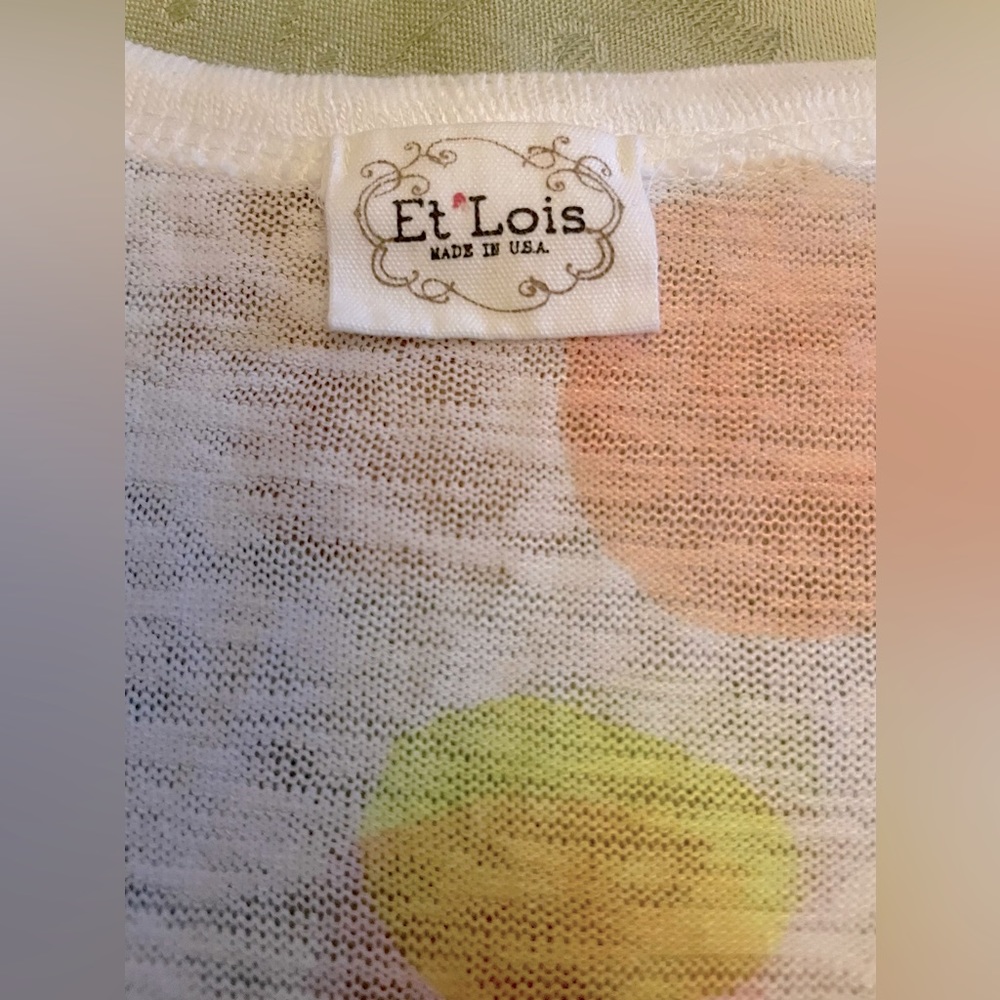 Et' Lois Abstract Artistic Colorful Art Print Lightweight US Made Tank Top SM-MD - Picture 5 of 13